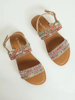 Girls Beaded Slingback Sandal