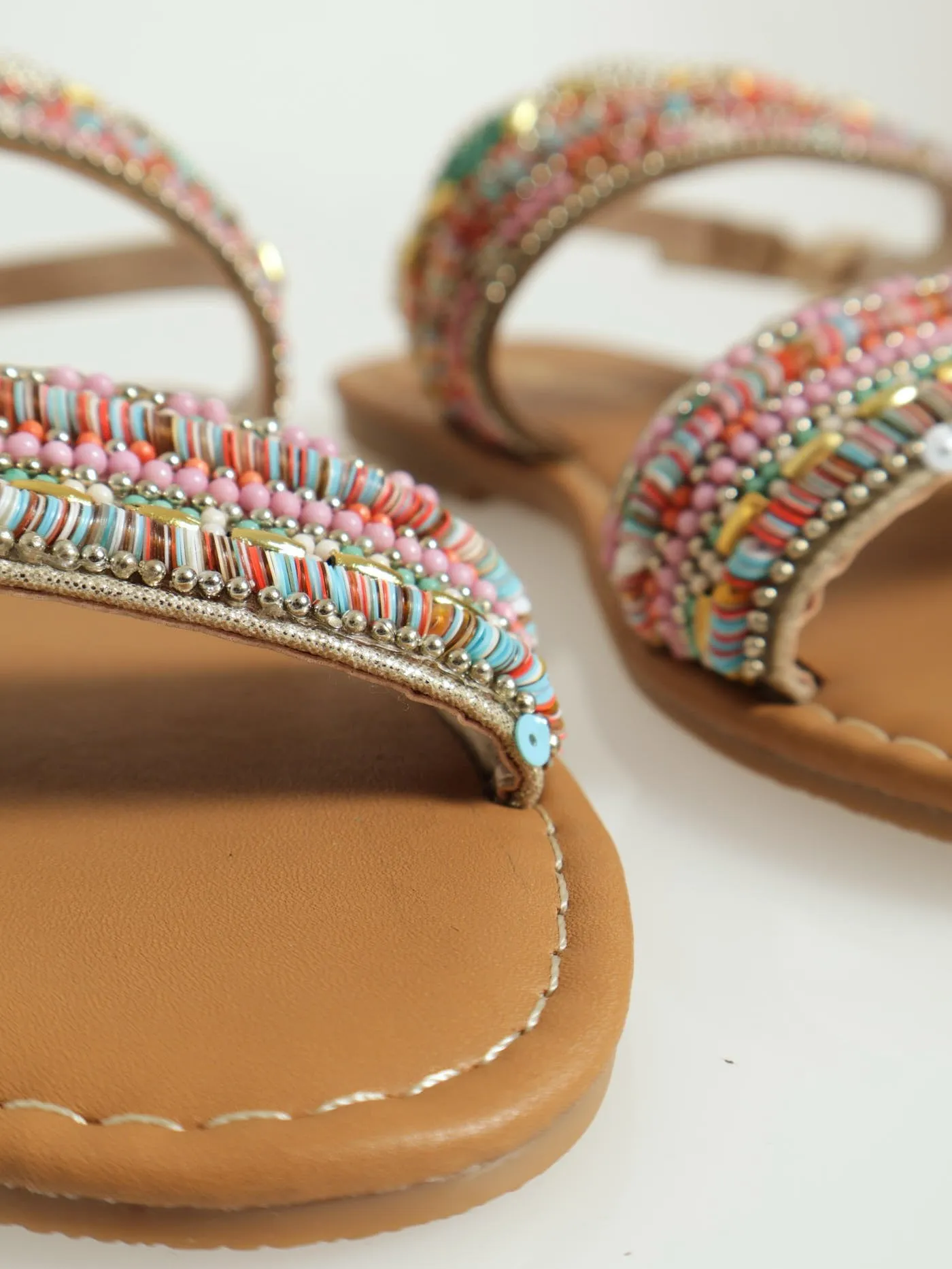 Girls Beaded Slingback Sandal