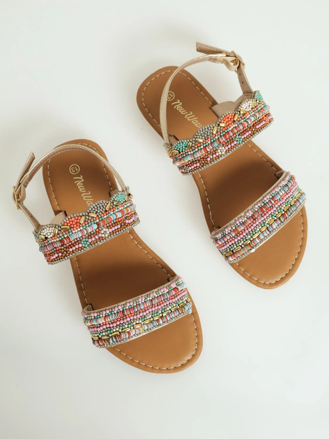 Girls Beaded Slingback Sandal