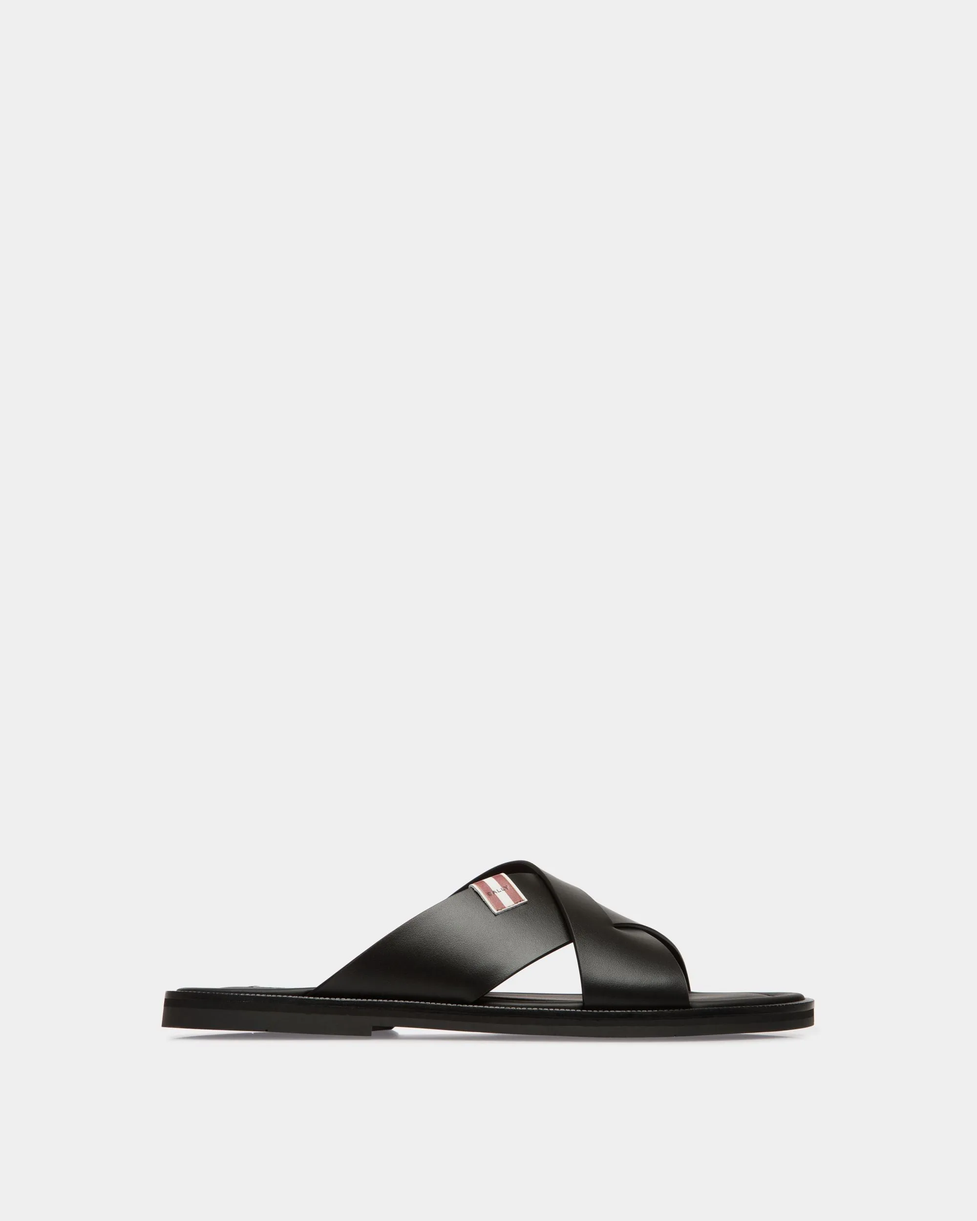 Glide Sandal in Black Leather