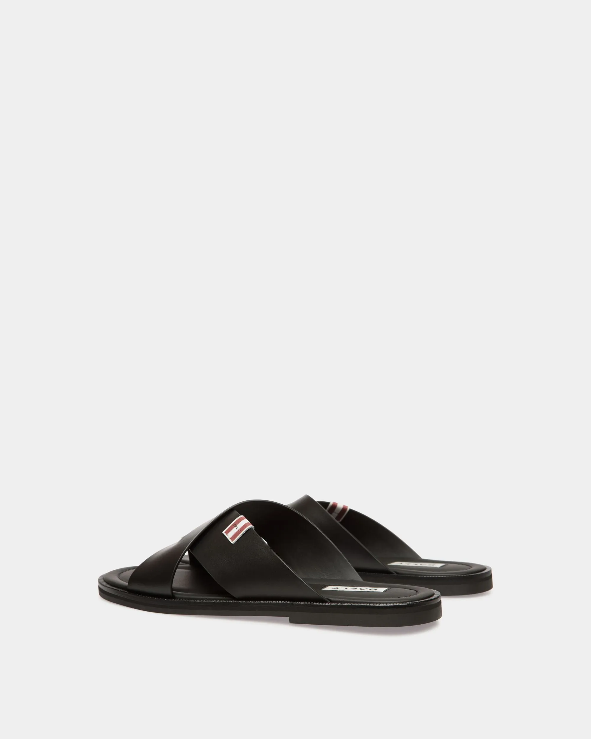Glide Sandal in Black Leather