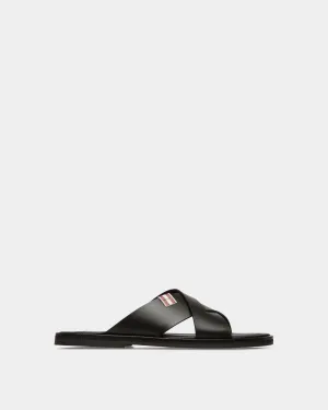 Glide Sandal in Black Leather
