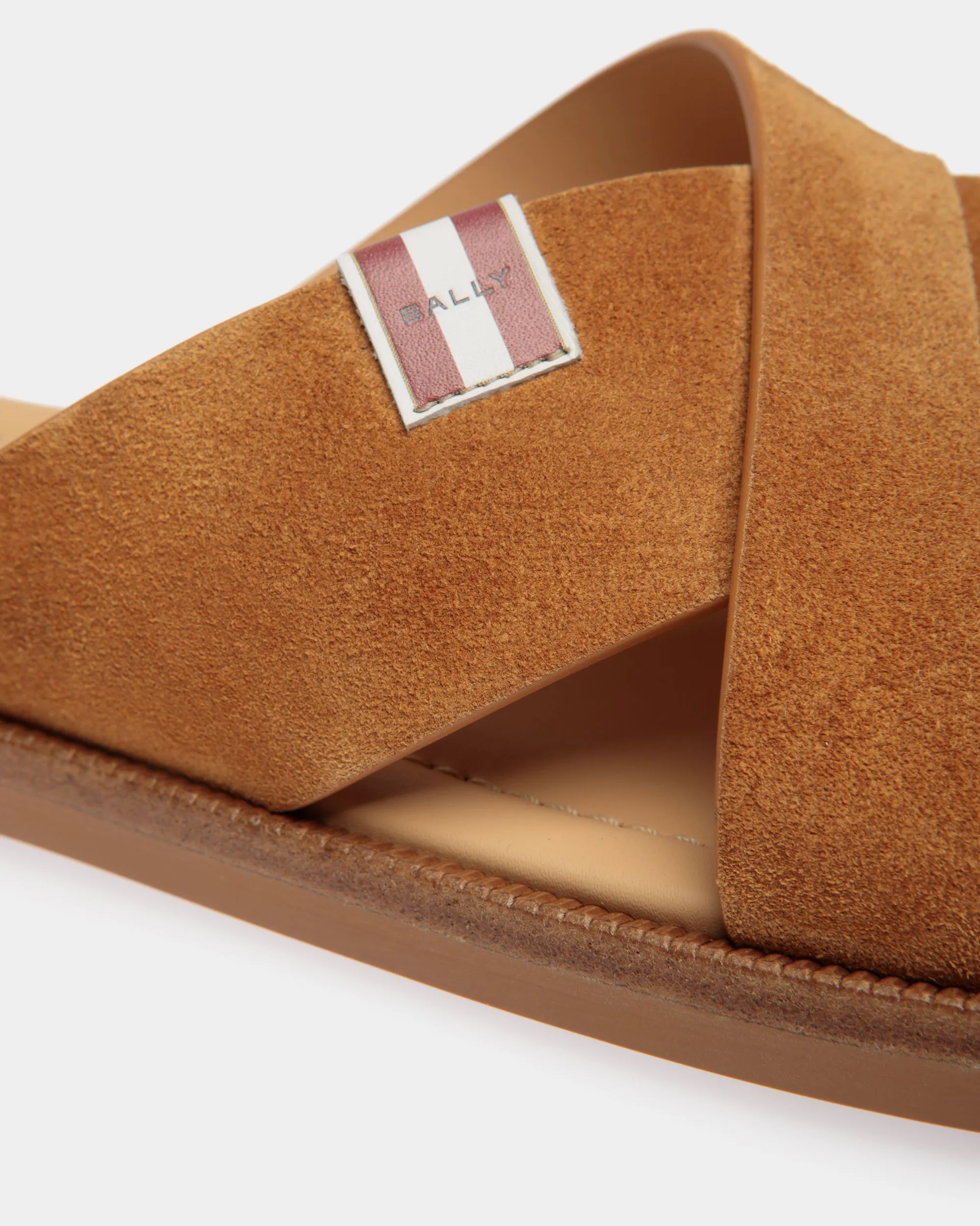 Glide Sandal in Brown Suede