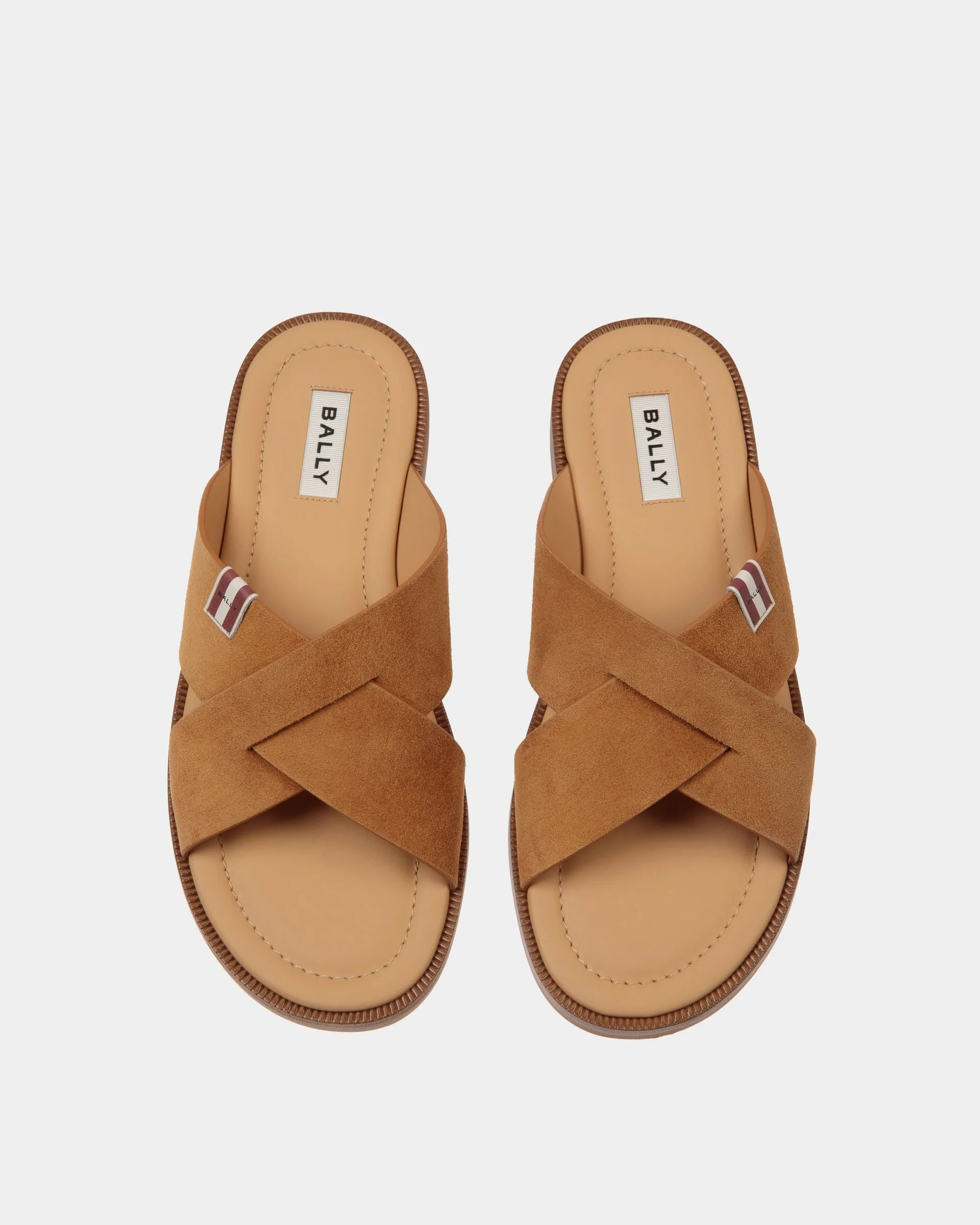 Glide Sandal in Brown Suede