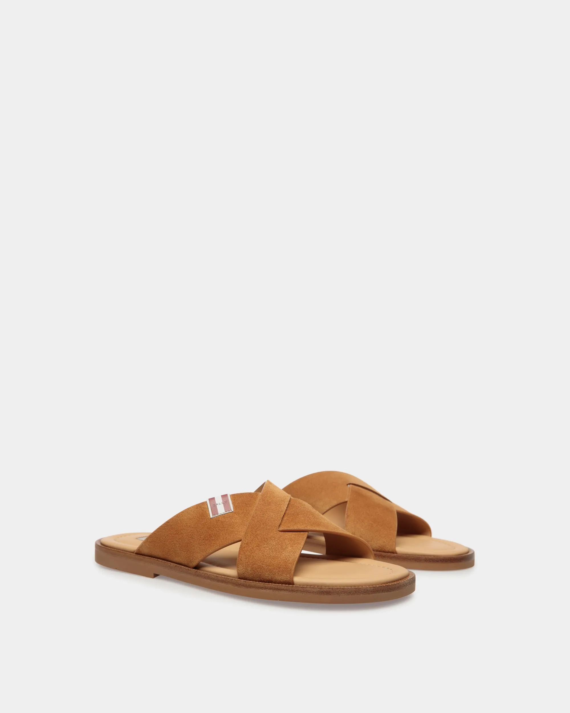 Glide Sandal in Brown Suede