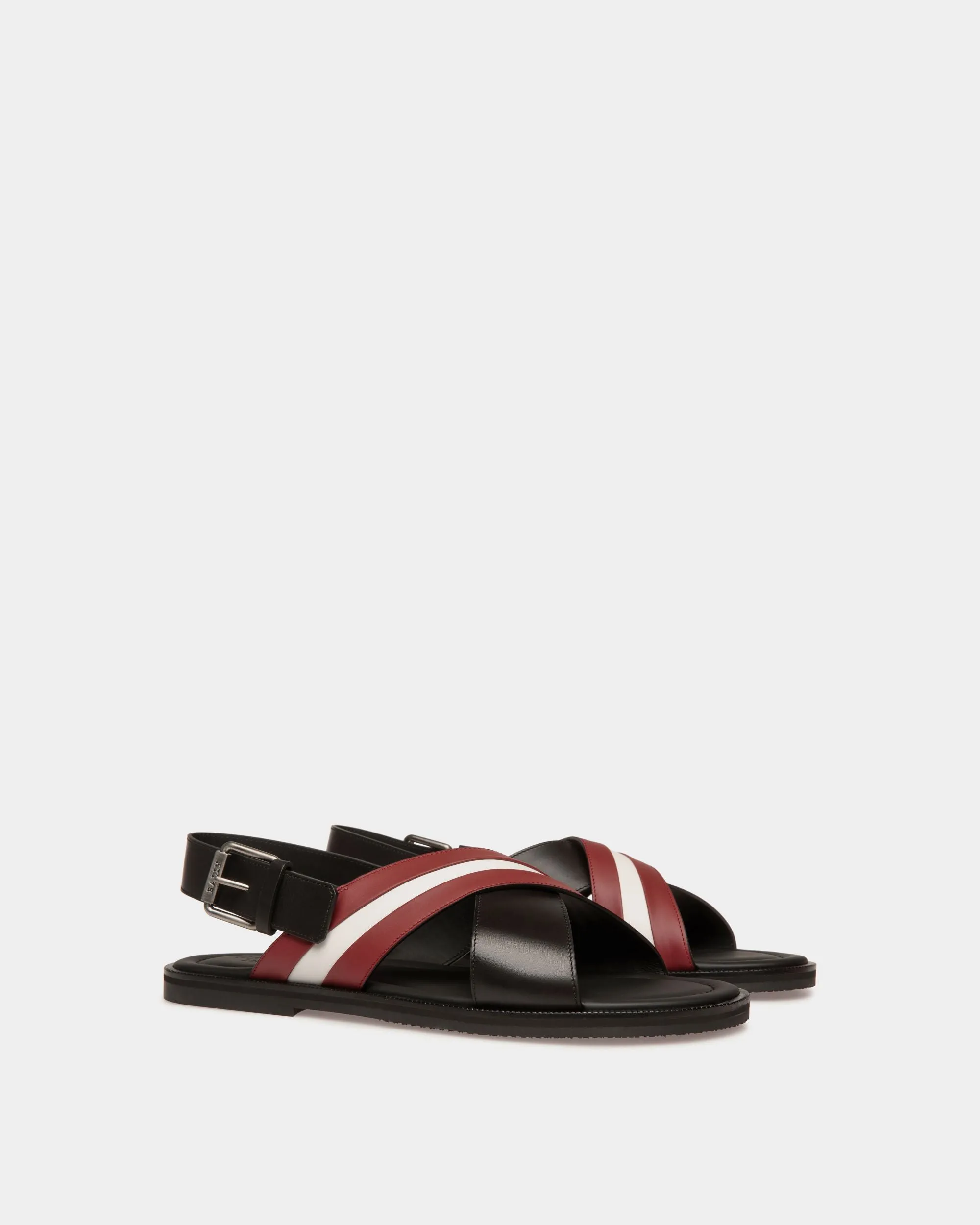Glide Sandals In Black Leather