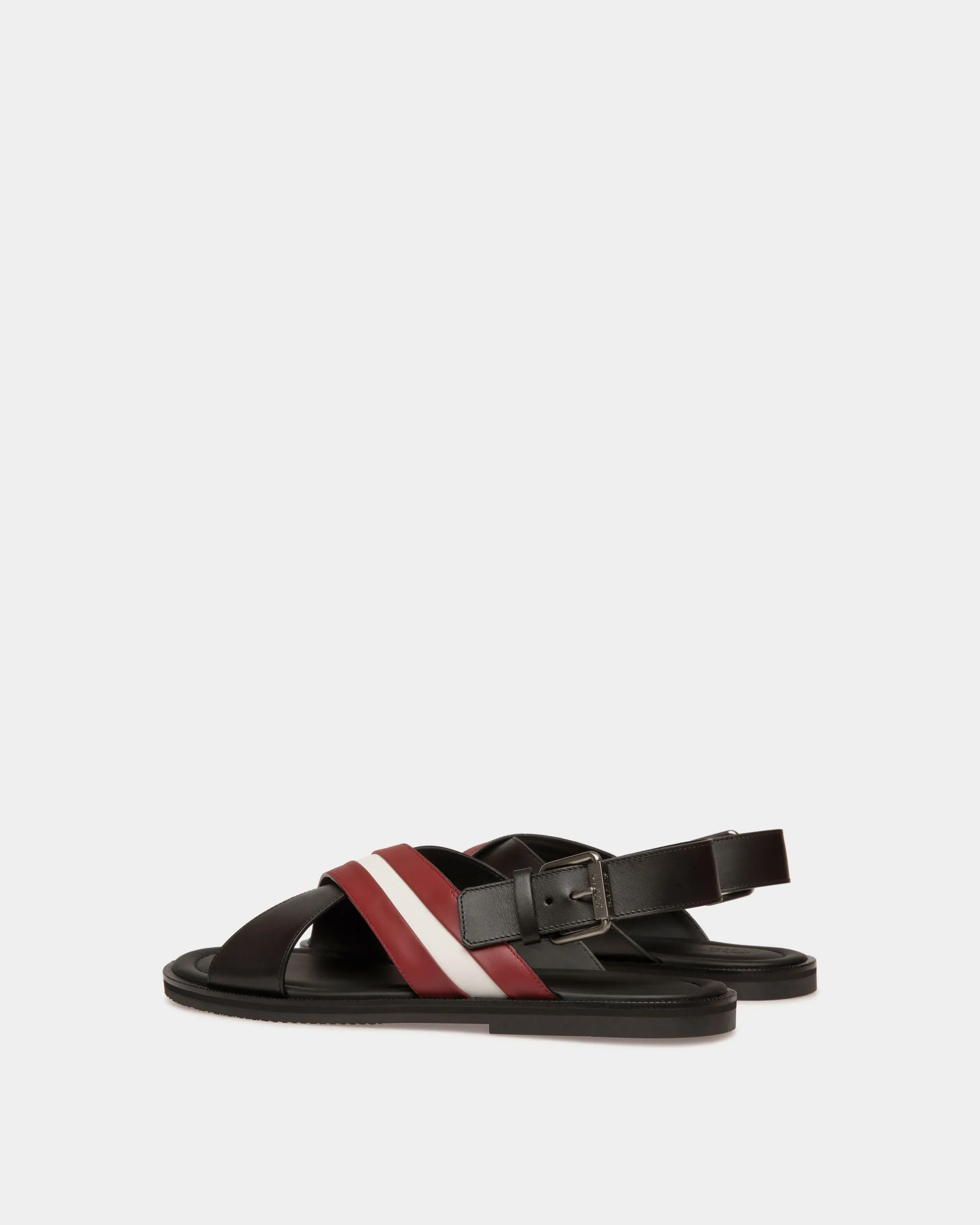 Glide Sandals In Black Leather