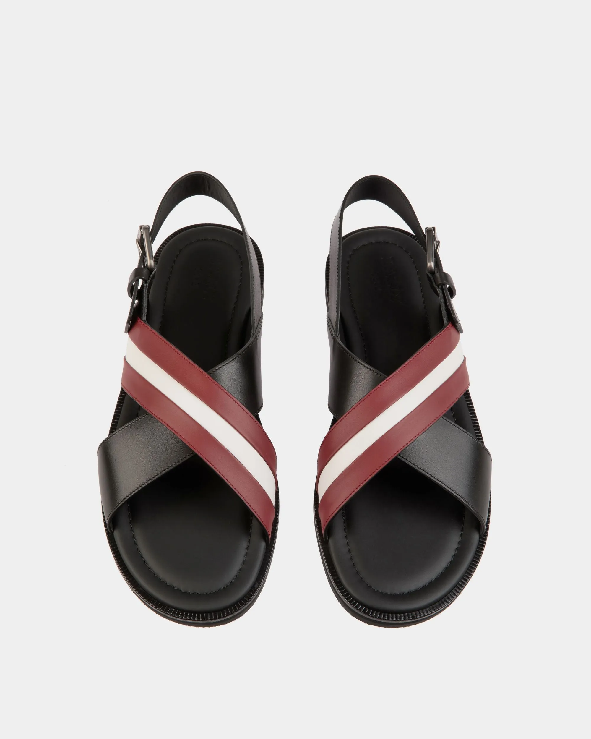 Glide Sandals In Black Leather