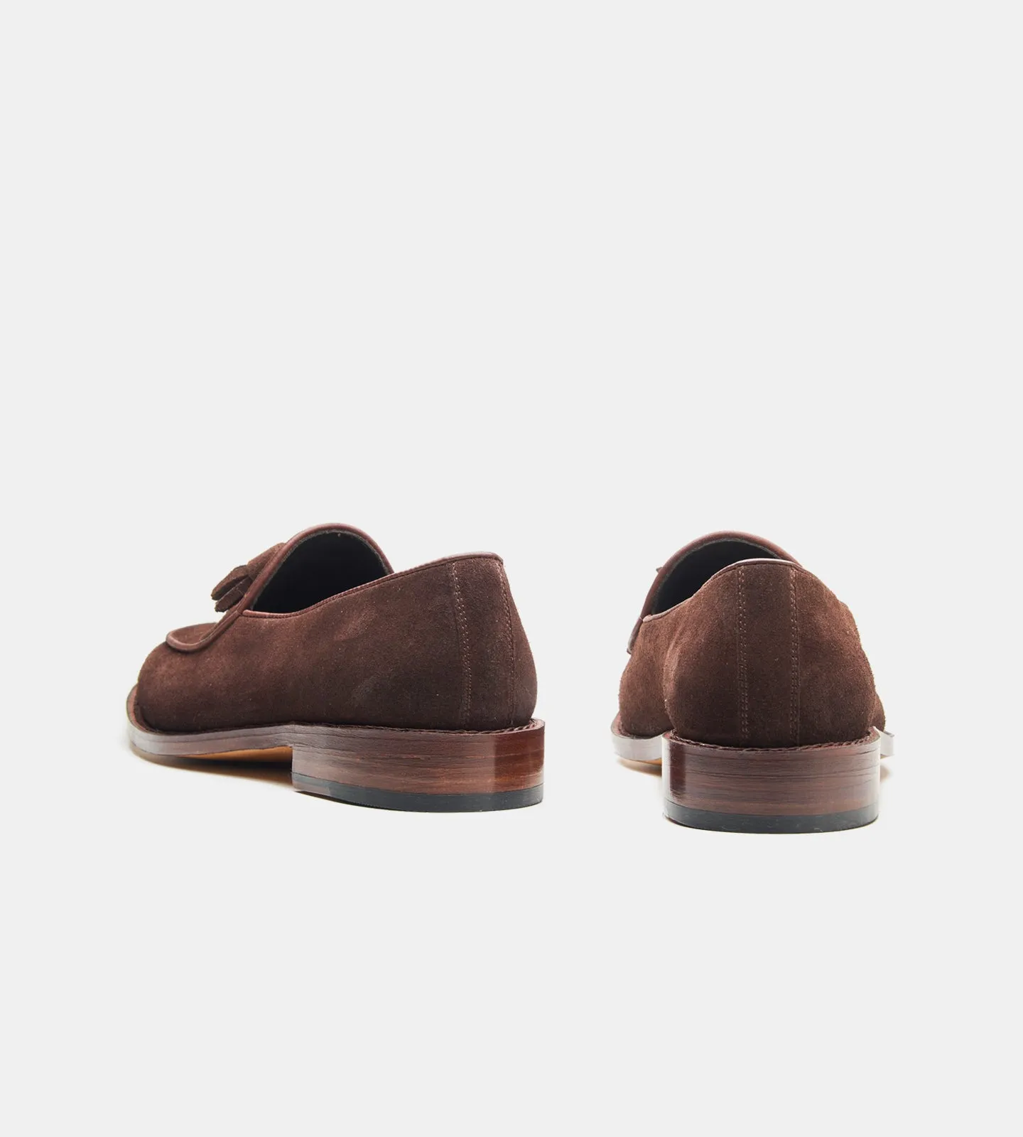 Goodyear Welted Brown Suede Belgian Tassel Loafer