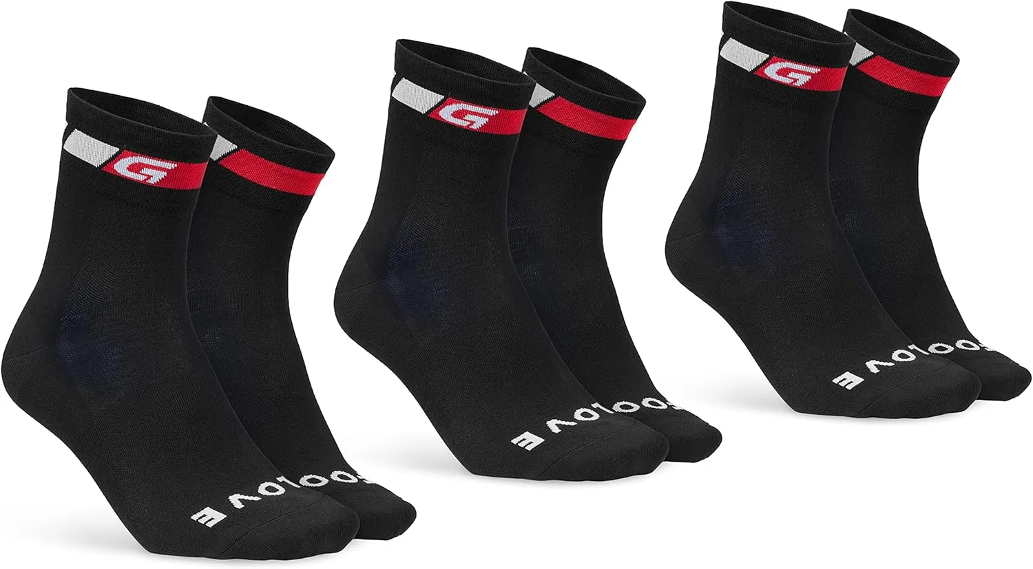 GripGrab Classic Regular Cut Summer Cycling Socks Single & Multipack Bicycle Socks Coolmax Spinning Indoor Cycling Socks