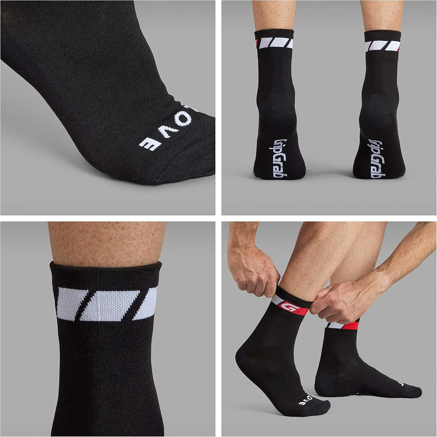 GripGrab Classic Regular Cut Summer Cycling Socks Single & Multipack Bicycle Socks Coolmax Spinning Indoor Cycling Socks