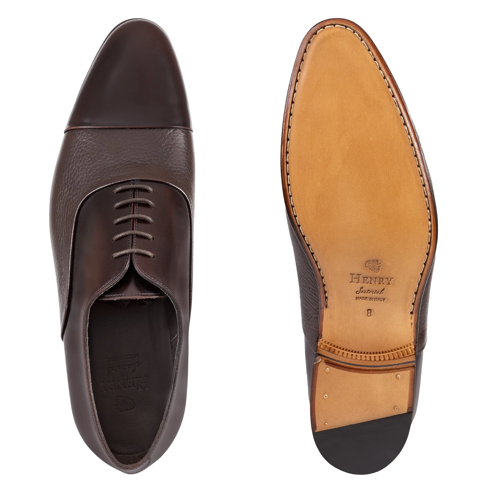 HENRY SARTORIAL Marsden Oxford DARK BROWN