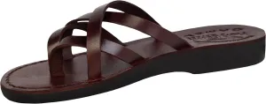 Holy Land Market Men/Women Biblical Jesus Leather Sandals/Slides From Jerusalem (Jerusalem Style I)