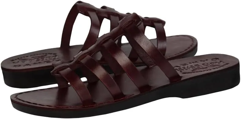 Holy Land Market Men/Women Biblical Jesus Leather Sandals/Slides From Jerusalem (Mariam Style I)