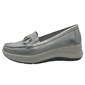Igi & Co Pearlescent Leather Wedge Loafers