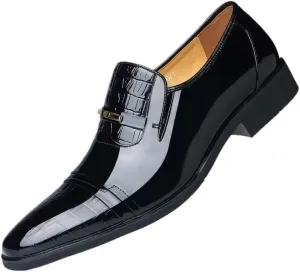 Italian Leather Shoes for Men Luxury Business Oxford Breathable Patent Formal Plus Size Man Office Wedding Flats Male Black Mens