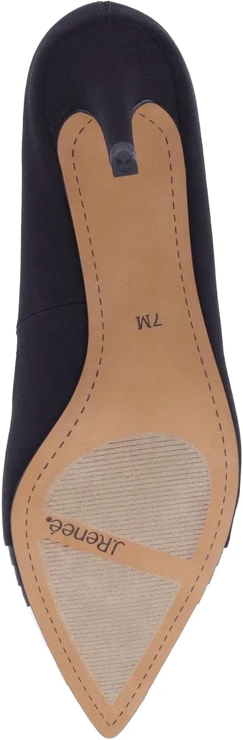 J. Renee Garbina - Heels for Women - Pointed Toe - Synthetic Outsole - Pleated Cap Toe - Kitten Heels