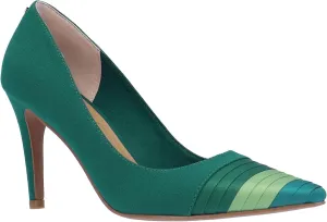 J. Renee Garbina - Heels for Women - Pointed Toe - Synthetic Outsole - Pleated Cap Toe - Kitten Heels
