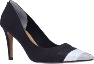 J. Renee Garbina - Heels for Women - Pointed Toe - Synthetic Outsole - Pleated Cap Toe - Kitten Heels