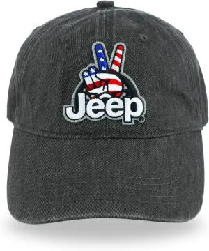Jeep Wave USA Chino Twill Patch Garment Washed Hat.