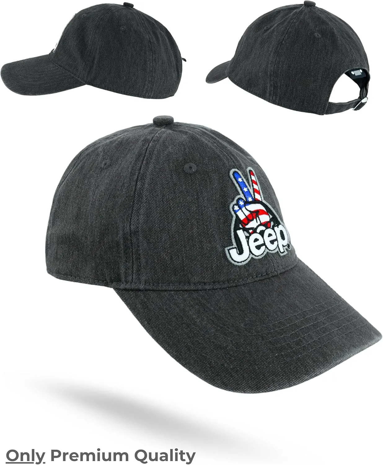 Jeep Wave USA Chino Twill Patch Garment Washed Hat.