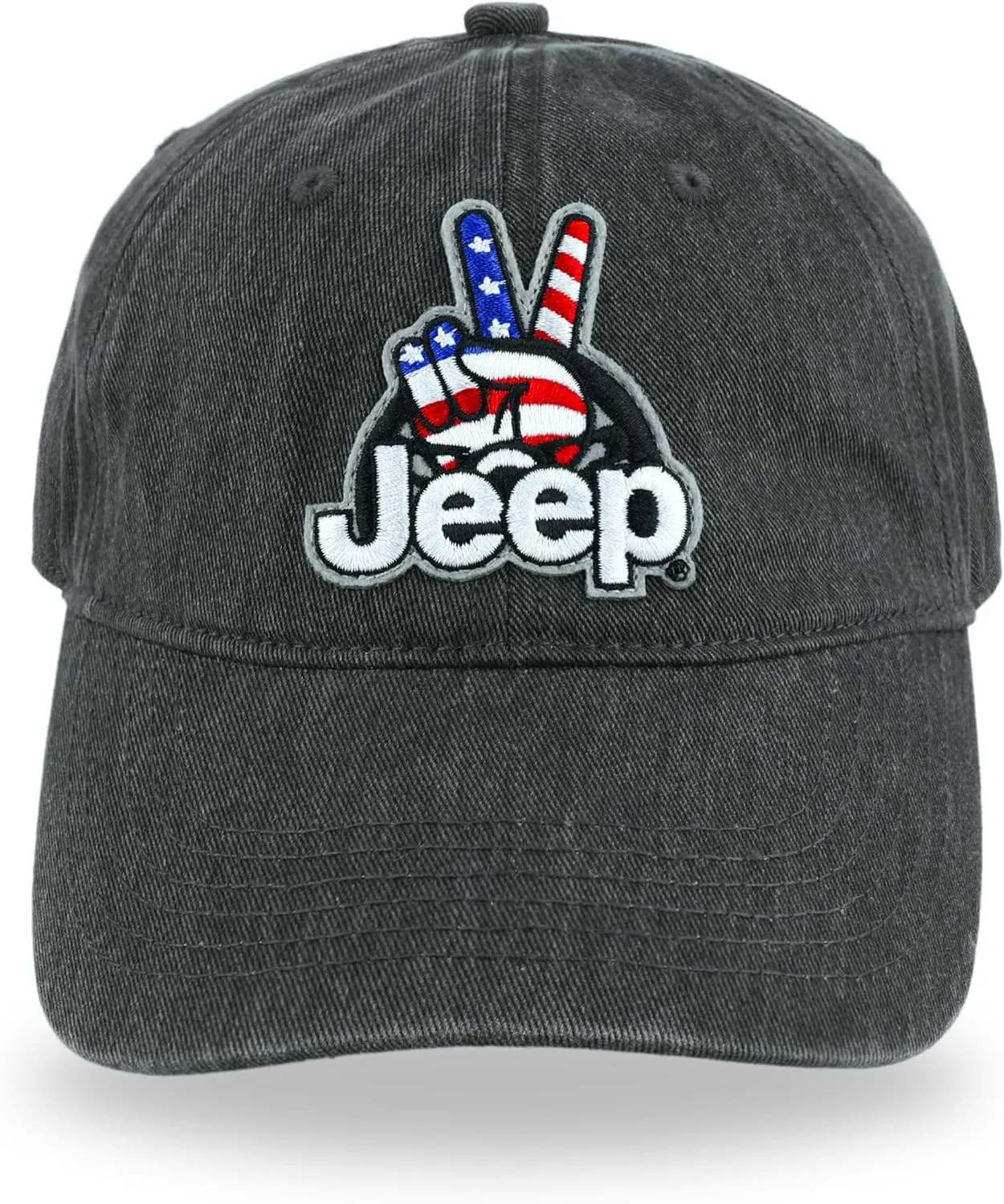 Jeep Wave USA Chino Twill Patch Garment Washed Hat.