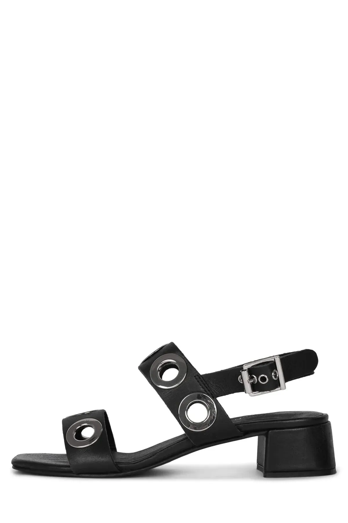 JEFFREY CAMPBELL RIVETS SANDAL BLACK/SILVER