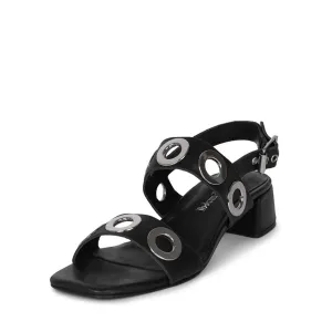 JEFFREY CAMPBELL RIVETS SANDAL BLACK/SILVER