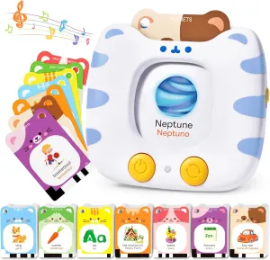 JoyCat Bilingual Spanish & English Talking Flash Cards for Toddlers 1-5, 454 Words 6 Songs, Clear Voice & Thick Cards & Easy to Slide in and Out, Independent Play & Speech Development Toys