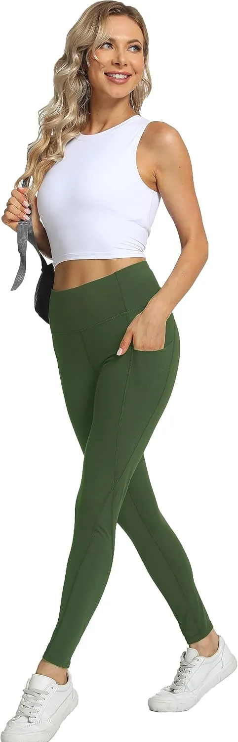Kcutteyg Yoga Pants for Women with Pockets High Waisted Leggings Workout Sports Running Athletic Pants