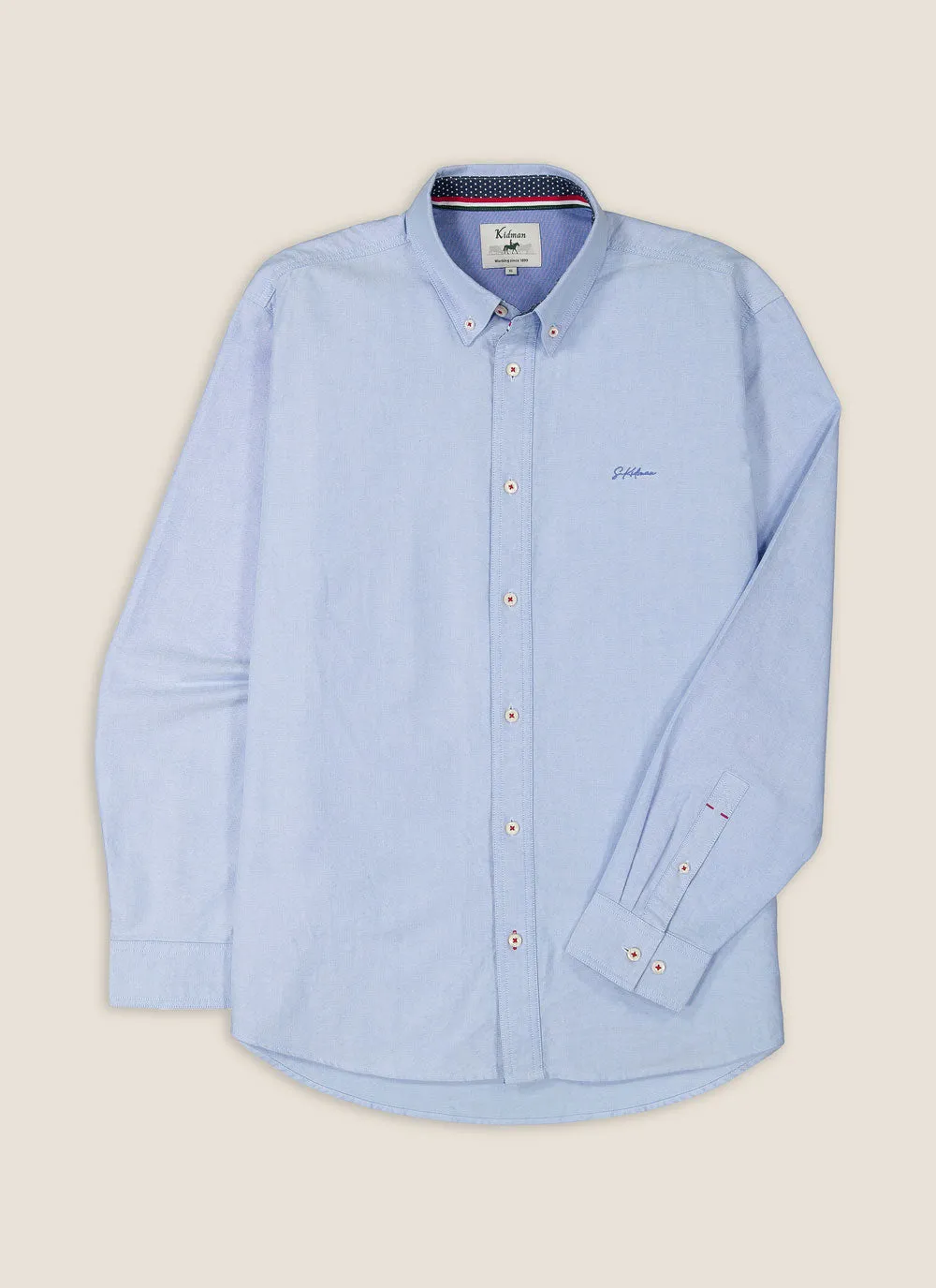 Kidman Mens Aberdeen Long Sleeve Shirt - Pale Blue