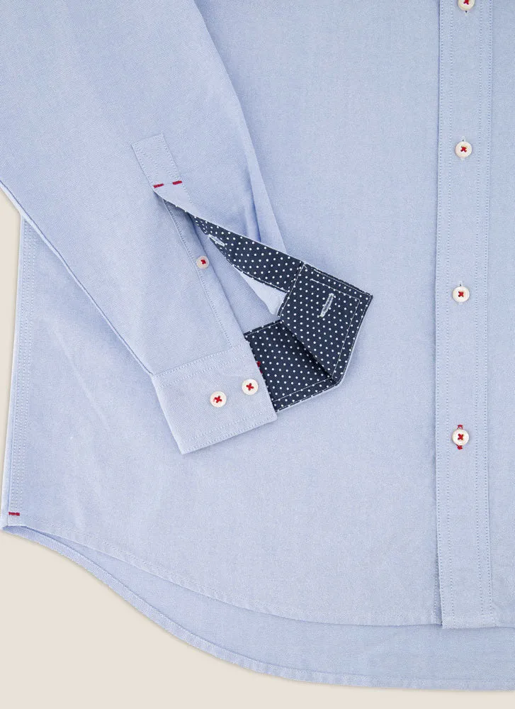 Kidman Mens Aberdeen Long Sleeve Shirt - Pale Blue