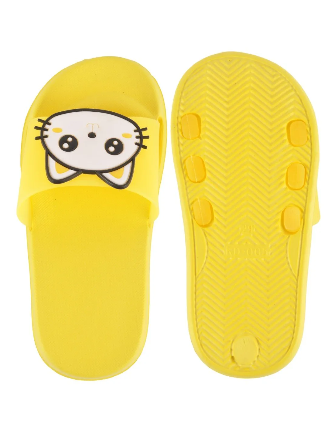 Kitty Face Slides for Girls - Yellow