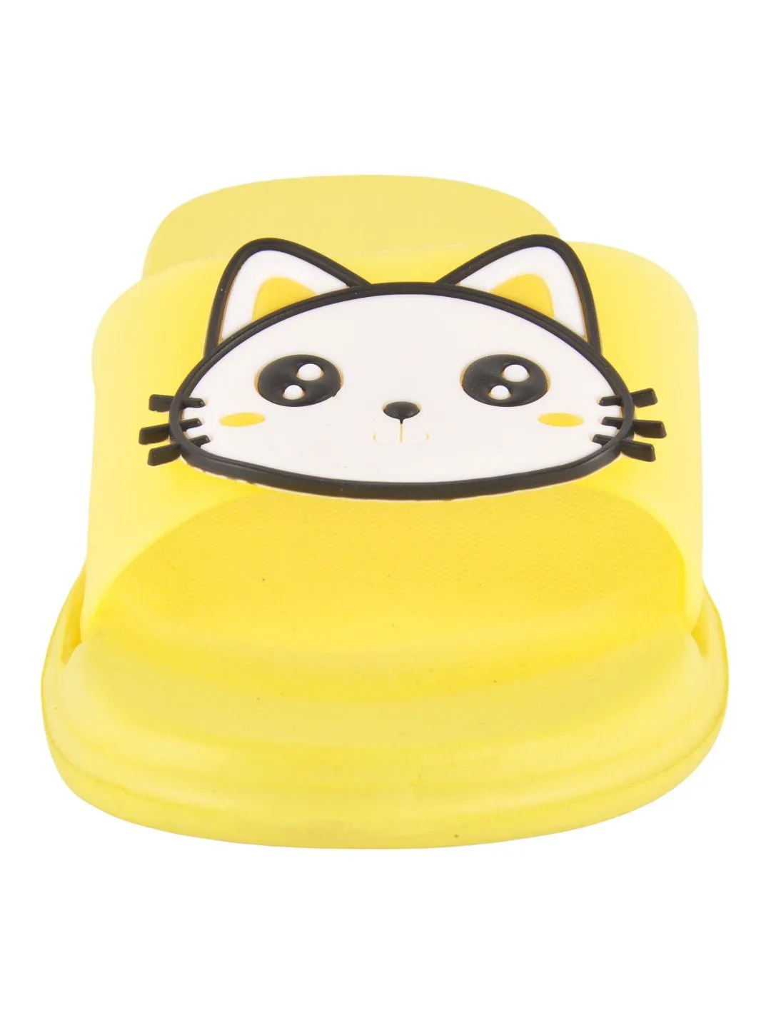 Kitty Face Slides for Girls - Yellow