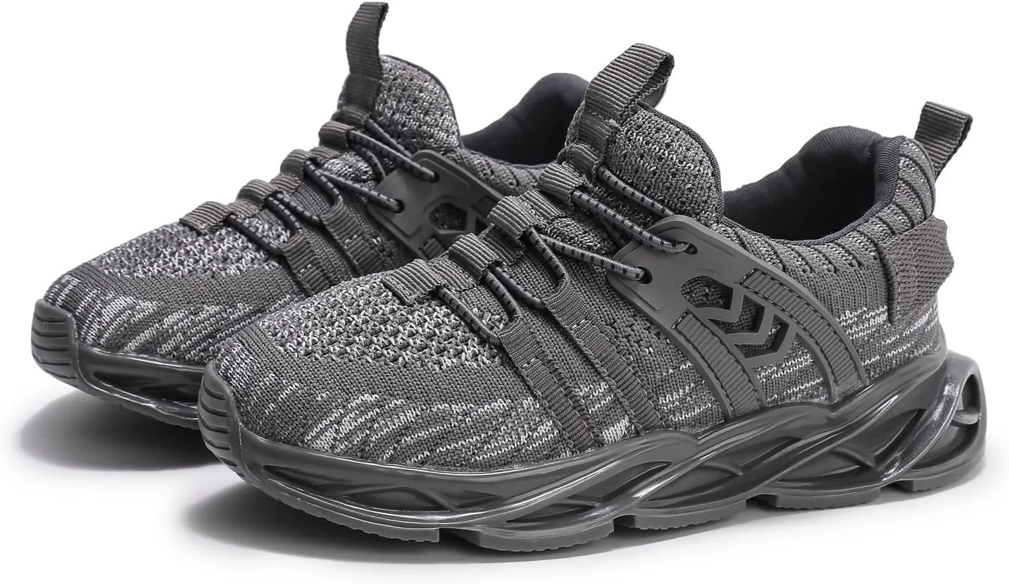 kkdom Kids Sneakers for Boys Girls Fashion Primary School Students Sports Shoes Gym Tennis Shoes Lightweight Breathable Running Shoes