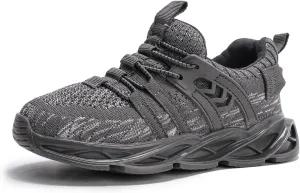 kkdom Kids Sneakers for Boys Girls Fashion Primary School Students Sports Shoes Gym Tennis Shoes Lightweight Breathable Running Shoes