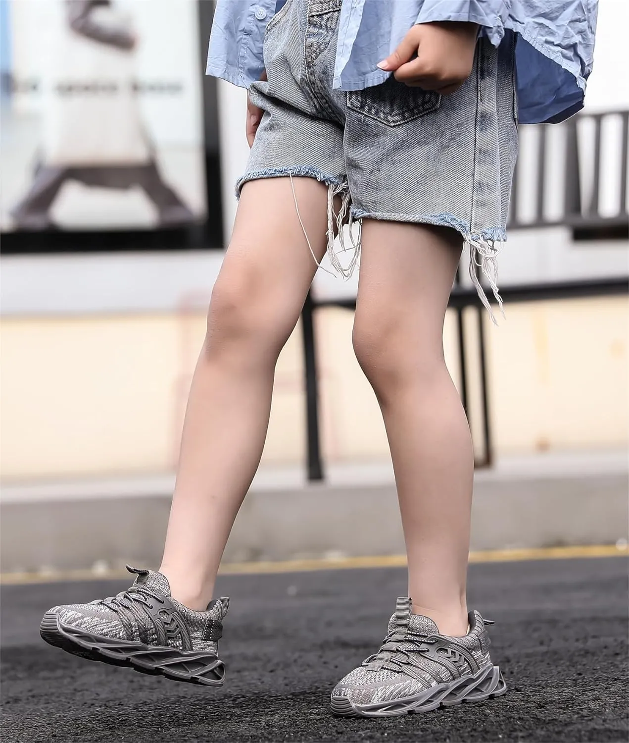 kkdom Kids Sneakers for Boys Girls Fashion Primary School Students Sports Shoes Gym Tennis Shoes Lightweight Breathable Running Shoes