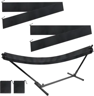 Klmnop 2 Pcs Hammock Sleeve Cover, 16 ft Lightweight Extra Long and Compact Camping Hammock Storage Protector Fits Most Hammocks(Black)