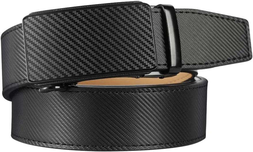 Lavemi Men's Real Leather Ratchet Dress Casual Belt, Cut to Exact Fit,Elegant Gift Box