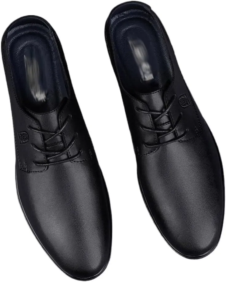 Leather Lace Up Soft Bottom Versatile Casual Oxford Comfortable Business Formal Shoes Rubber Sole Leather