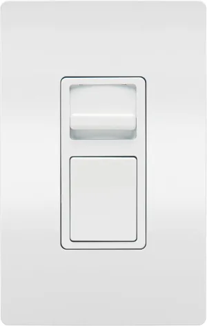 Legrand - Pass & Seymour Wide Slide Series CFL/LED/Incandescent Single Pole 3-Way Paddle Slide Dimmer, Preset, White