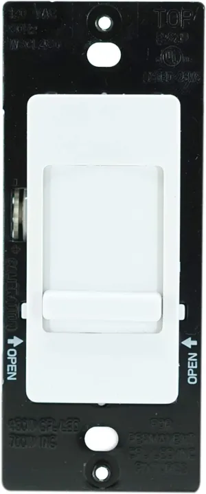 Legrand - Pass & Seymour Wide Slide Series CFL/LED/Incandescent Single Pole 3-Way Slide Dimmer, Non-Preset, White