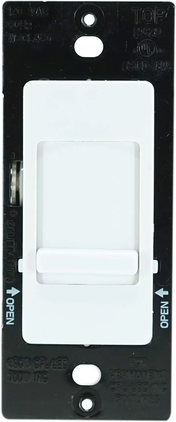 Legrand - Pass & Seymour Wide Slide Series CFL/LED/Incandescent Single Pole 3-Way Slide Dimmer, Non-Preset, White