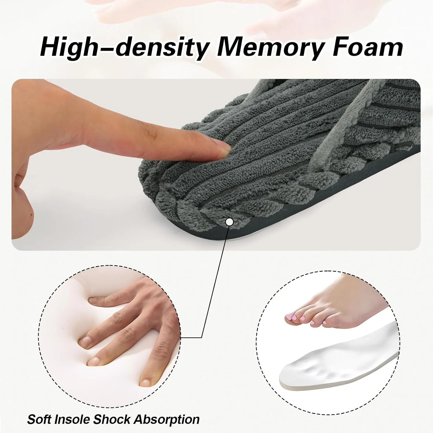LeIsfIt Slippers for Women Adjustable Open Toe House Slippers Wide Diabetic Shoes Memory Foam Bedroom Slides Arthritis Edema House Shoes