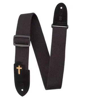 Levy's MC8C-BLK 2" Cotton Guitar Strap - Black