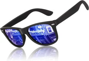 LINVO Polarized Sunglasses for Men Driving Sun glasses Shades 80's Retro Style Design Square