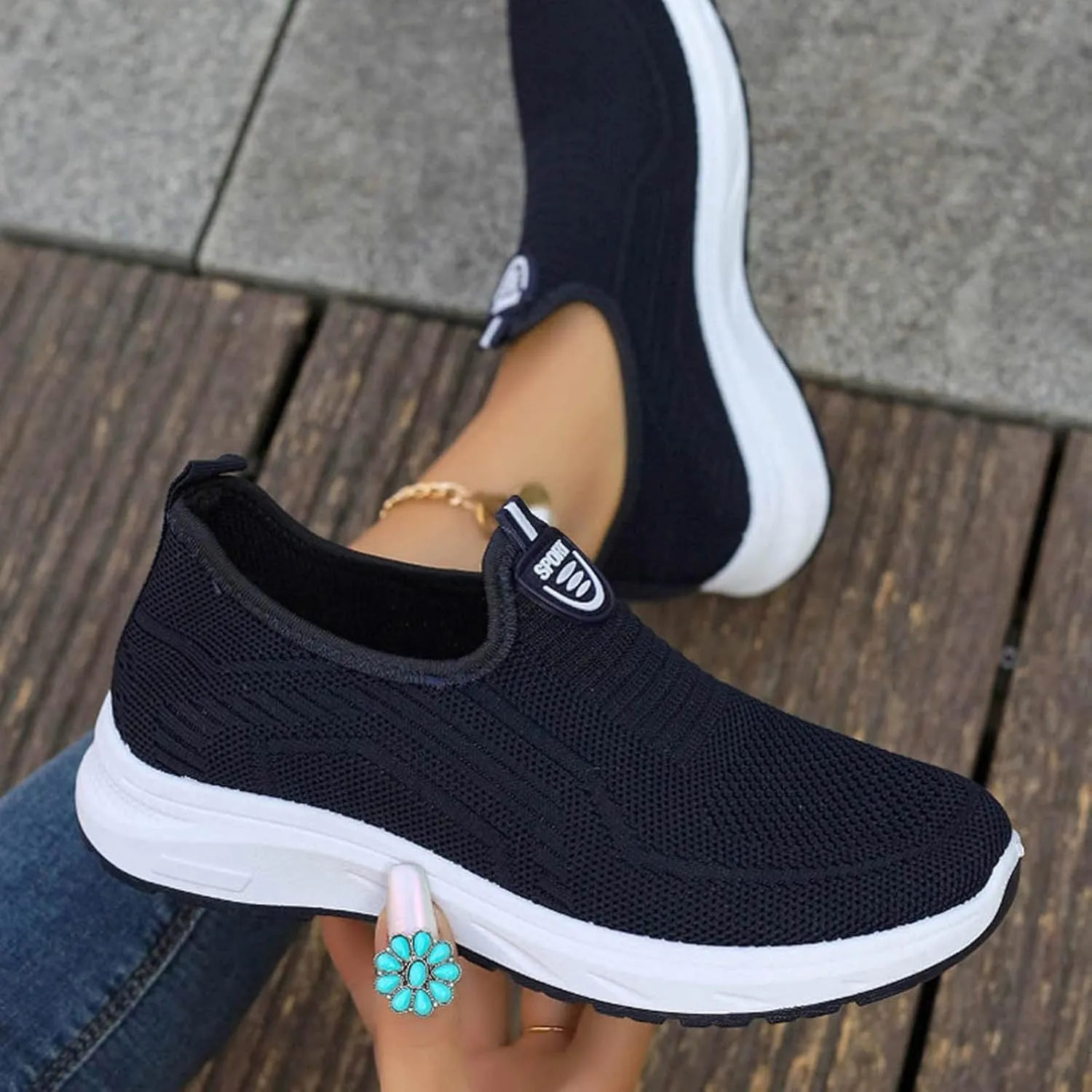 Loafers for Women Casual Women's Comfortable & Lightweight Loafers Slip On Sneakers Flat Women Water River Rafting Shoes