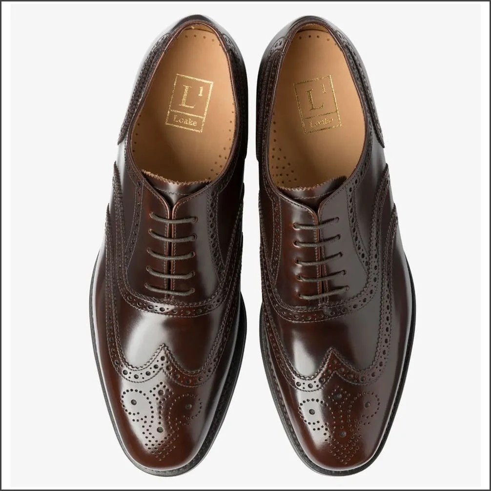 Loake 302 Classic Brogue Dark Brown Oxford Shoe Size 6.5 Only/