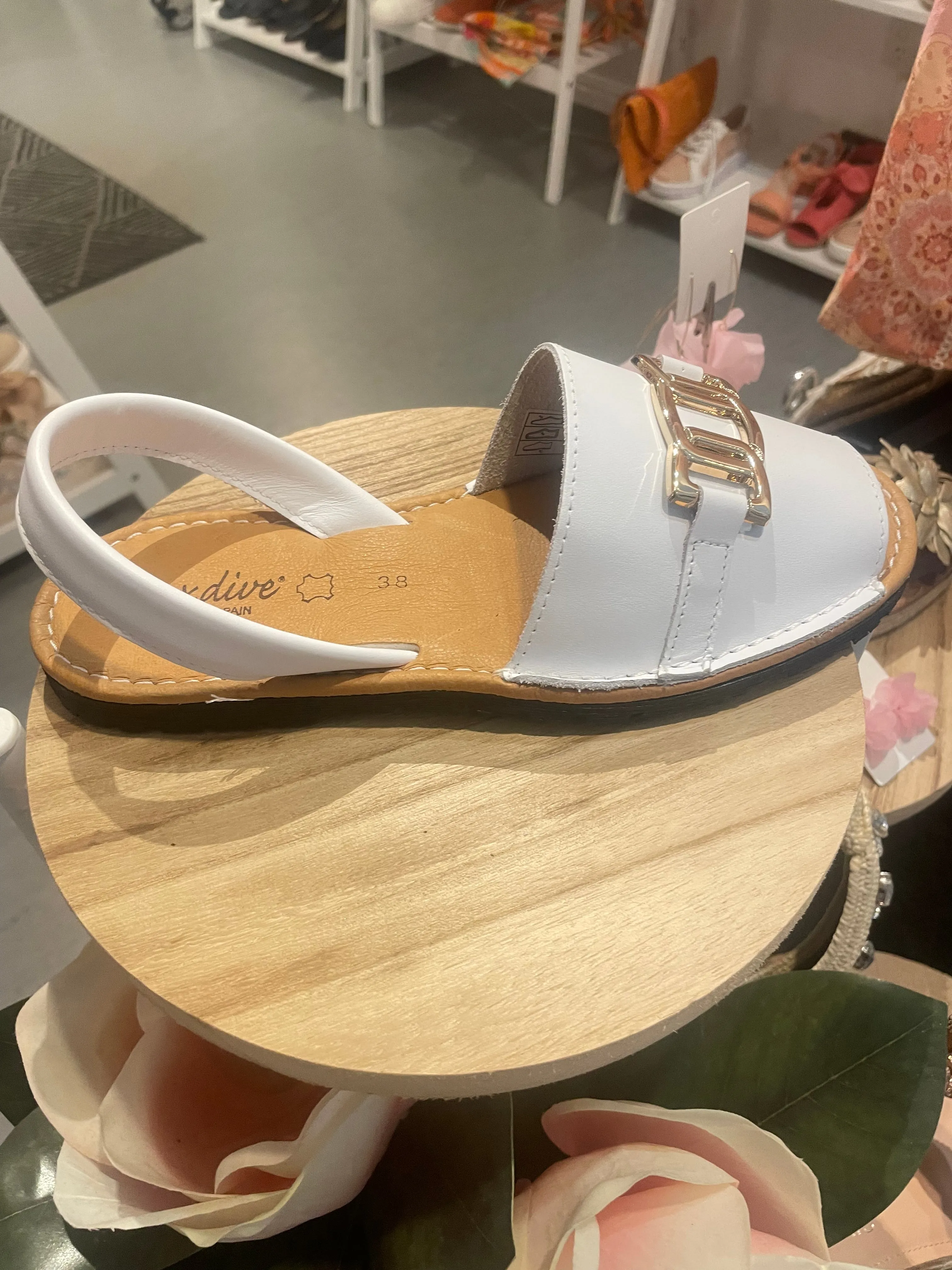 Luxdive - 4281 Blanco White with Gold Buckle