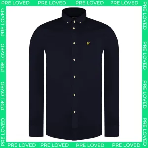 Lyle & Scott Light Weight Mens Navy Oxford Shirt NO TAG